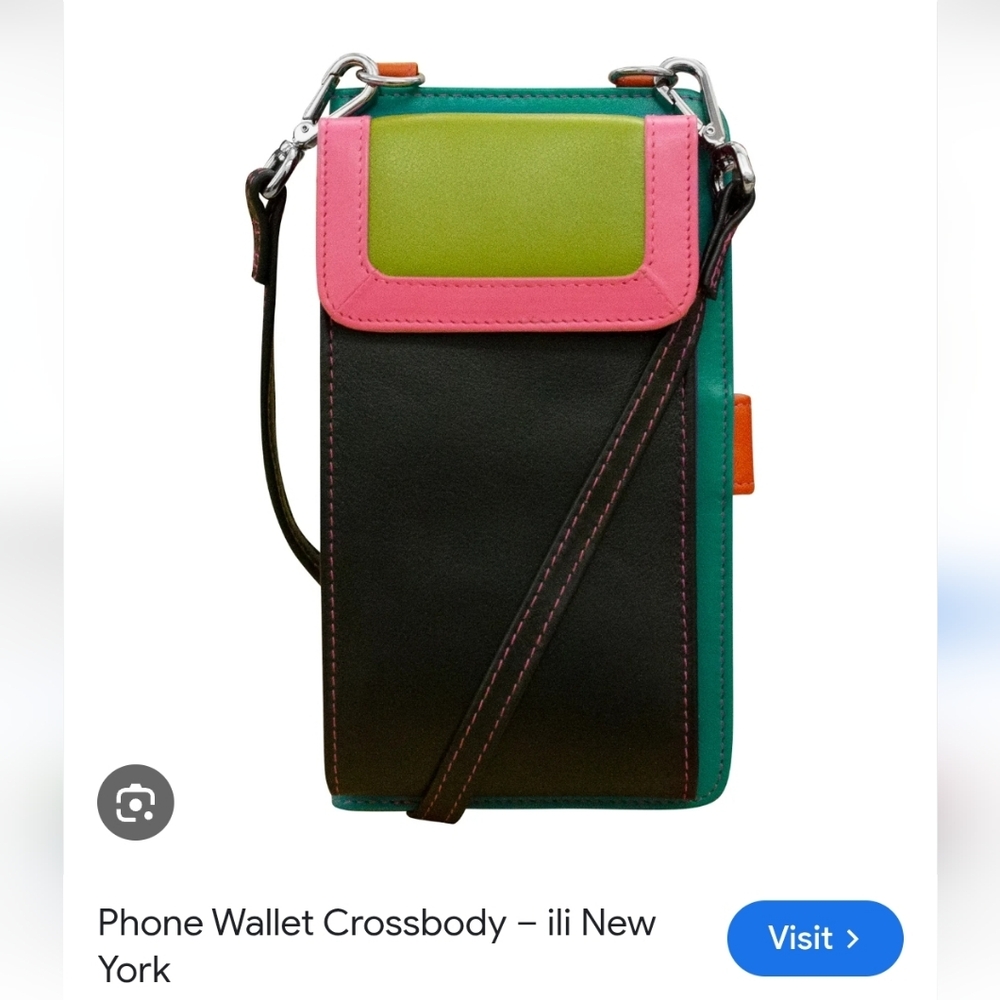 NWT.Colorful Phone Wallet Crossbody.RFID blocking lining.